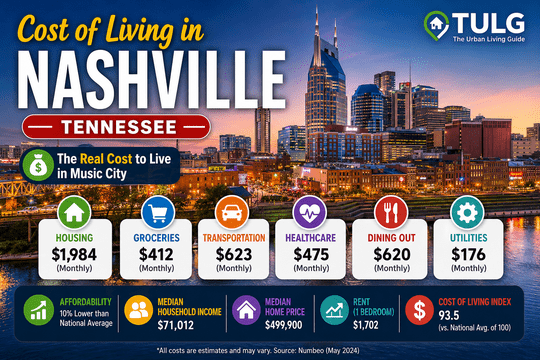 The Real Cost of Living in Nashville, Tennessee – Full Breakdown